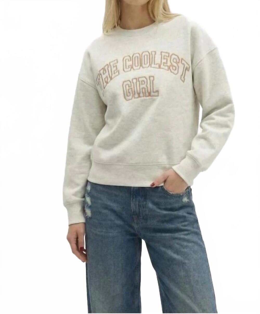 NEW BERENICE the coolest girl sweatshirt in light heather gray